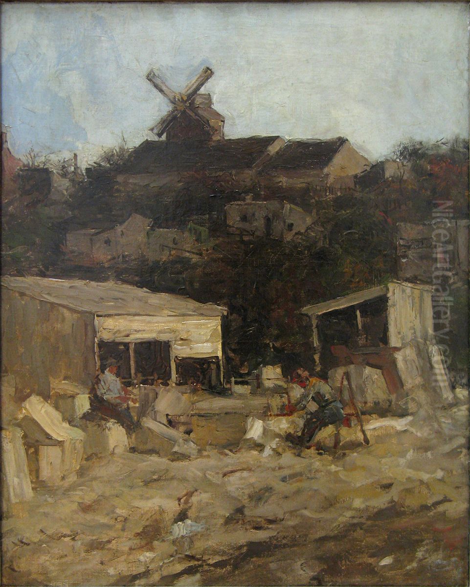 Steengroeve bij Montmartre Oil Painting by Matthijs Maris