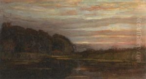 Avondlandschap aan het Gein