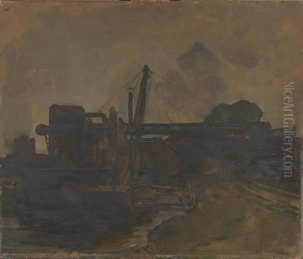 Dredge II Oil Painting by Piet Mondrian