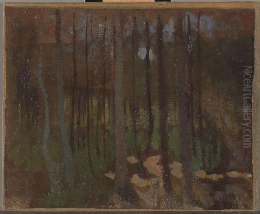 Woods Oil Painting by Piet Mondrian Woods Oil Painting by Piet Mondrian