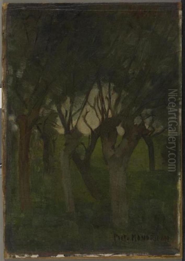 Wilgenbosje Oil Painting by Piet Mondrian