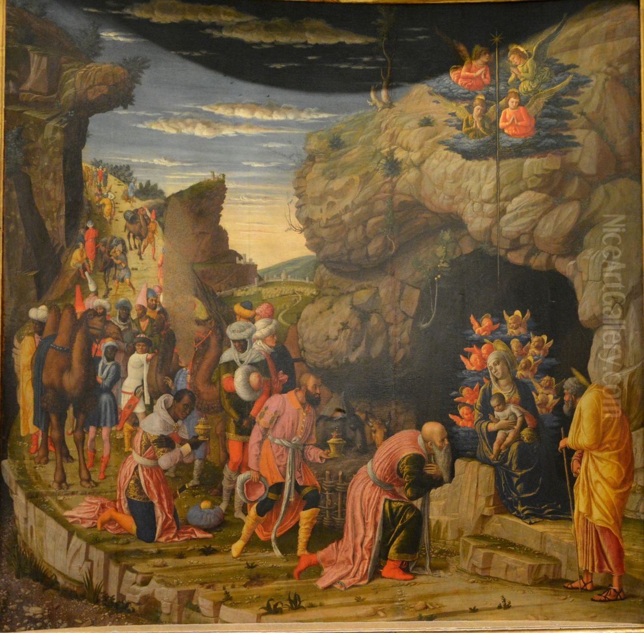 Adoration of the Magi Oil Painting by Andrea Mantegna