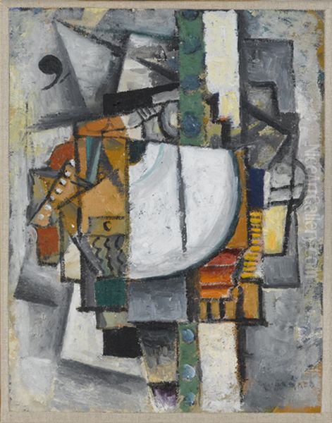 Cubo-Futurist Composition with Piano Oil Painting by Kasimir Sevrinovitch Malevich