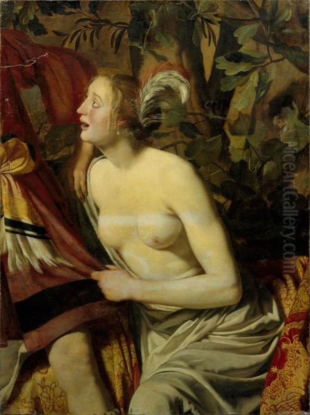 Venus trying to prevent Adonis from going hunting (fragment) Oil Painting by Jan Van Bijlert