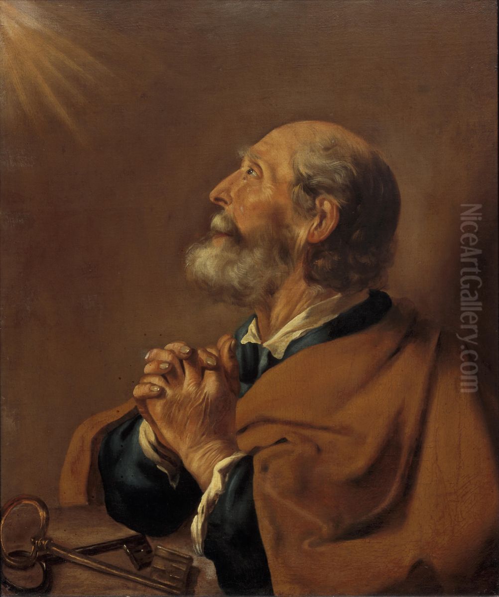 The apostle Peter praying Oil Painting by Hendrick Bloemaert