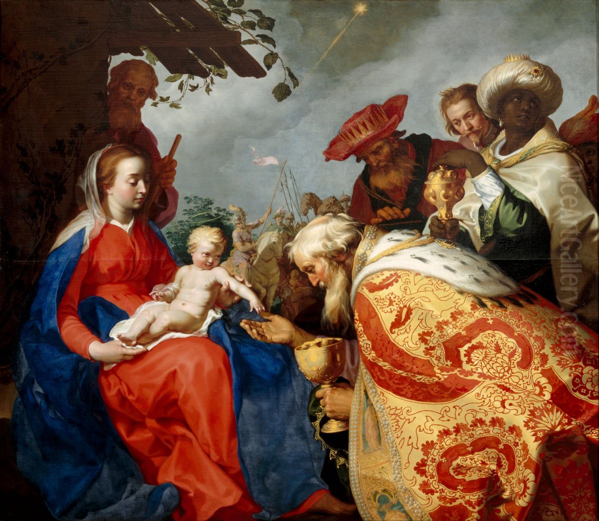 Adoration of the Magi Oil Painting by Abraham Bloemaert