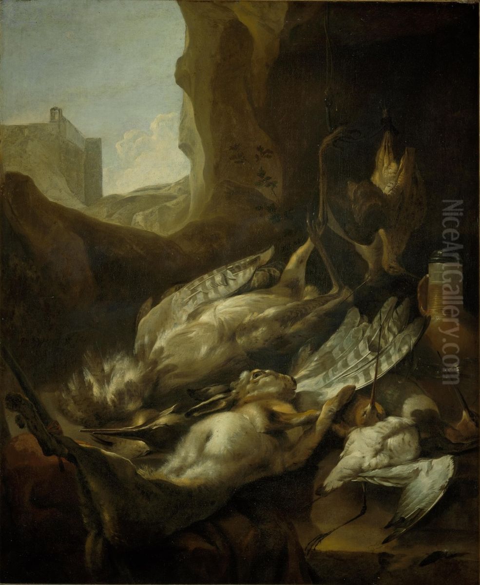 Stilleven met dood wild en gevogelte Oil Painting by Jan Baptist Weenix