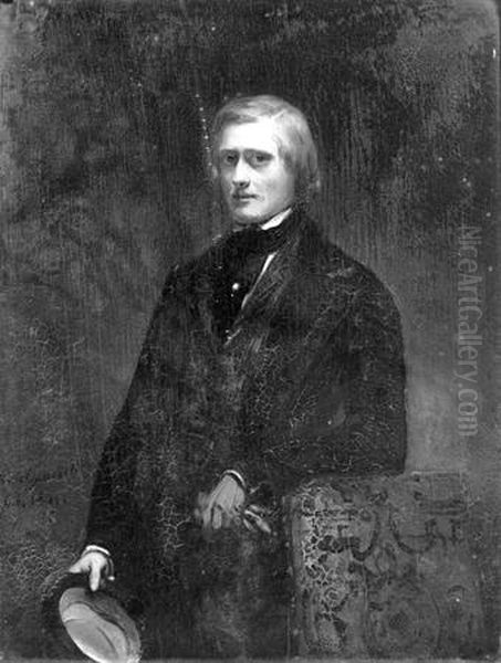 Portret van Coradin Cunaeus (1828-1895) Oil Painting by Hendrik Hollander