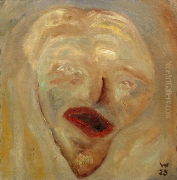 Serlf portrait of Erich Wichman (1890-1929) Oil Painting by Erich Wichmann