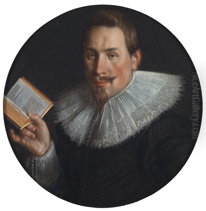 Portrait of Johan Wtewael (1598-1652) Oil Painting by Joachim Wtewael (Uytewael)