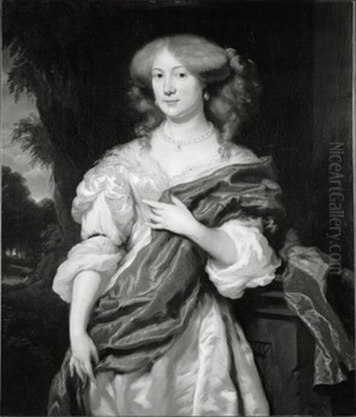 Portret van Engelberta van Brienen (1653-1716)., echtgenote van Paulus Voet van Winssen Oil Painting by Nicolaes Maes