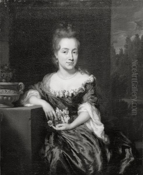 Portret van Elisabeth Voet (1662-1738) Oil Painting by Nicolaes Maes