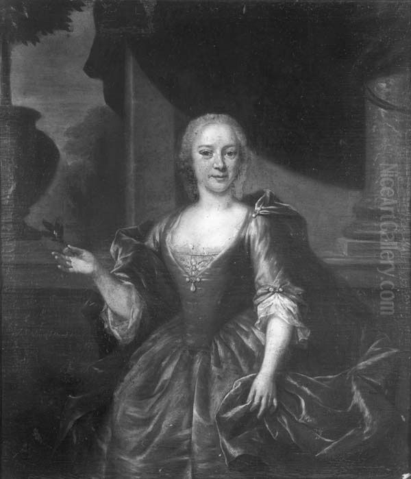 Portrait of Susanna Gerarda van Halm (1725-1801) Oil Painting by Jan Maurits Quinkhard