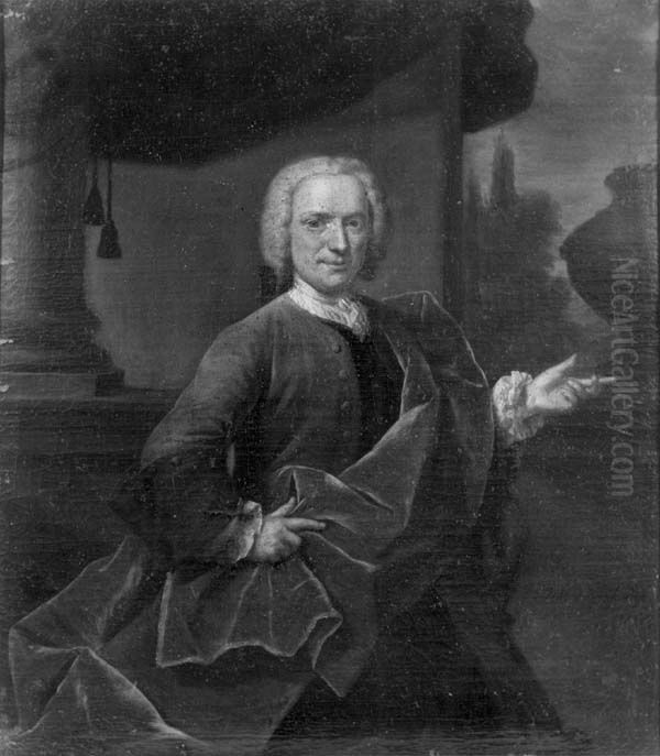 Portrait of Paul Engelbert Martens (1713-1780) Oil Painting by Jan Maurits Quinkhard