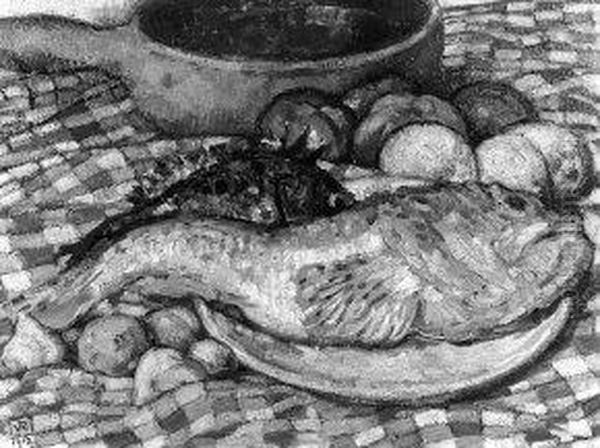 Rascasse Oil Painting by Theo van Rysselberghe Rascasse Oil Painting by Theo van Rysselberghe