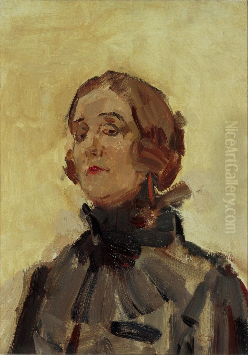 Damesportret Oil Painting by Isaac Lazarus Israels