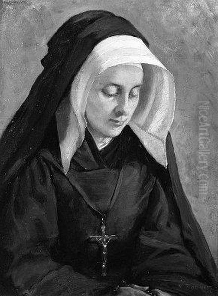 La religieuse Oil Painting by Francois Bonvin