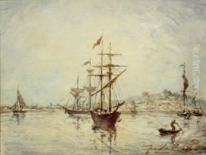 Haven van Honfleur bij laag water