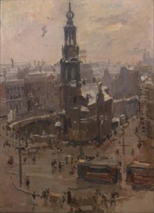The Munt in Amsterdam in winter