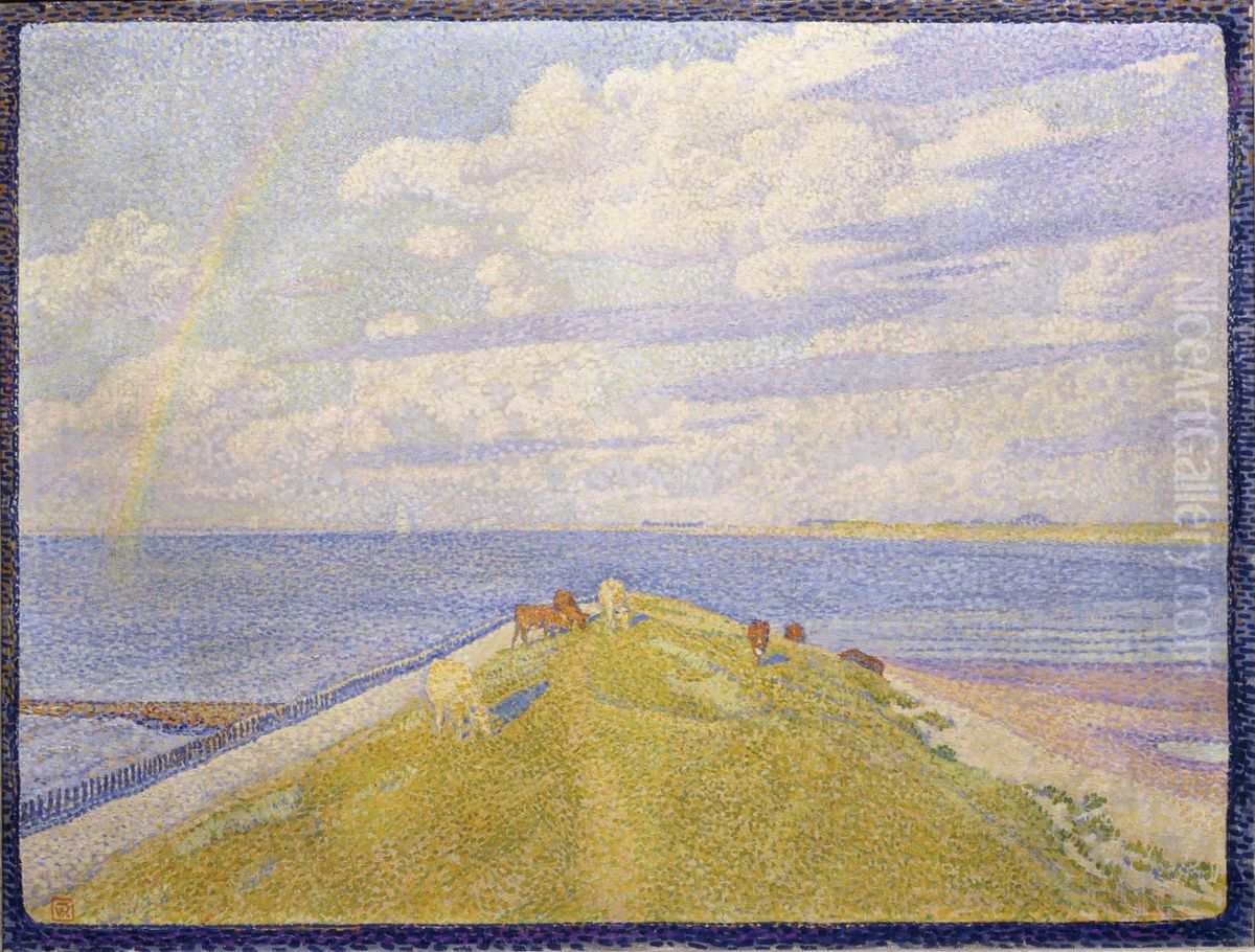 The Rainbow Oil Painting by Theo van Rysselberghe