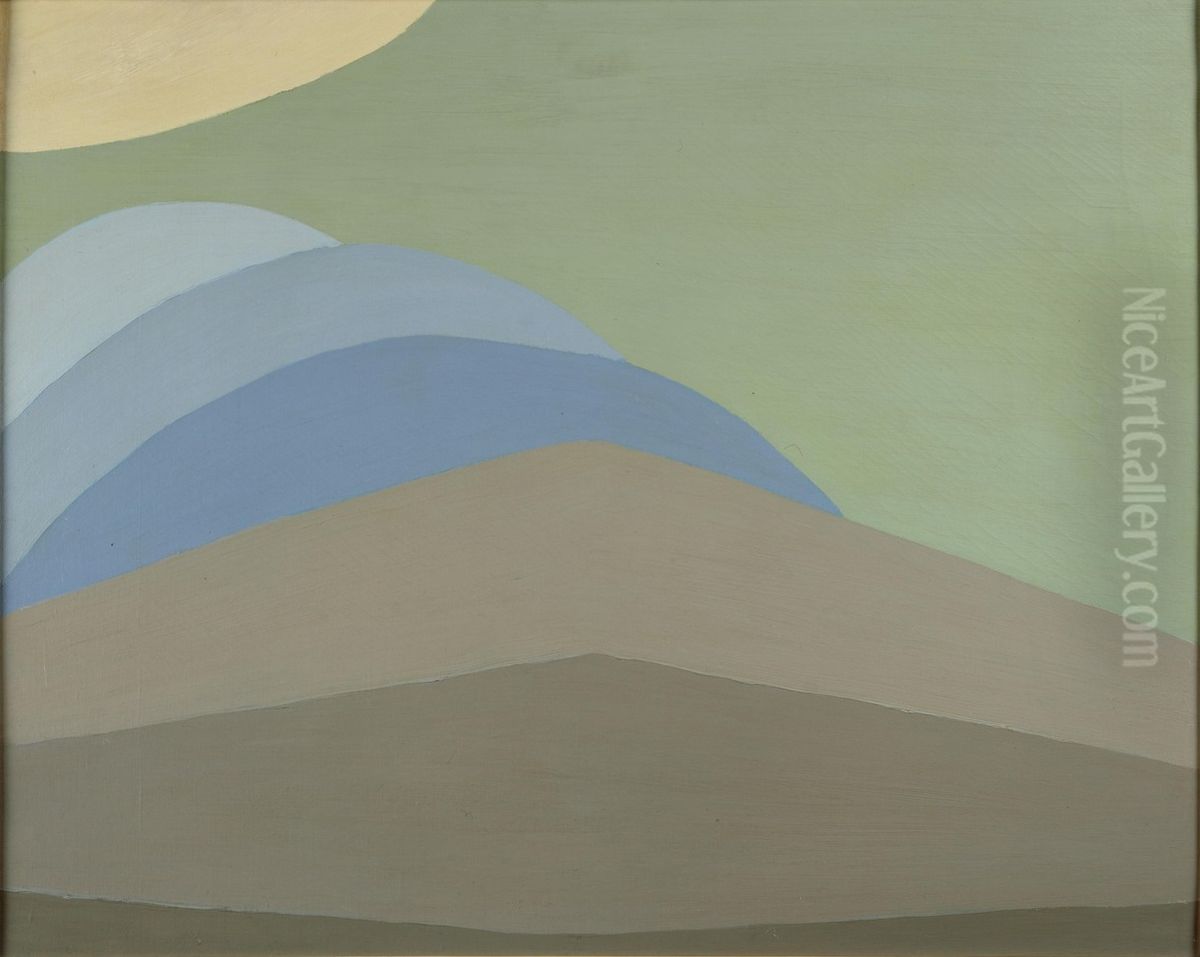 Landschap Oil Painting by Erich Wichmann