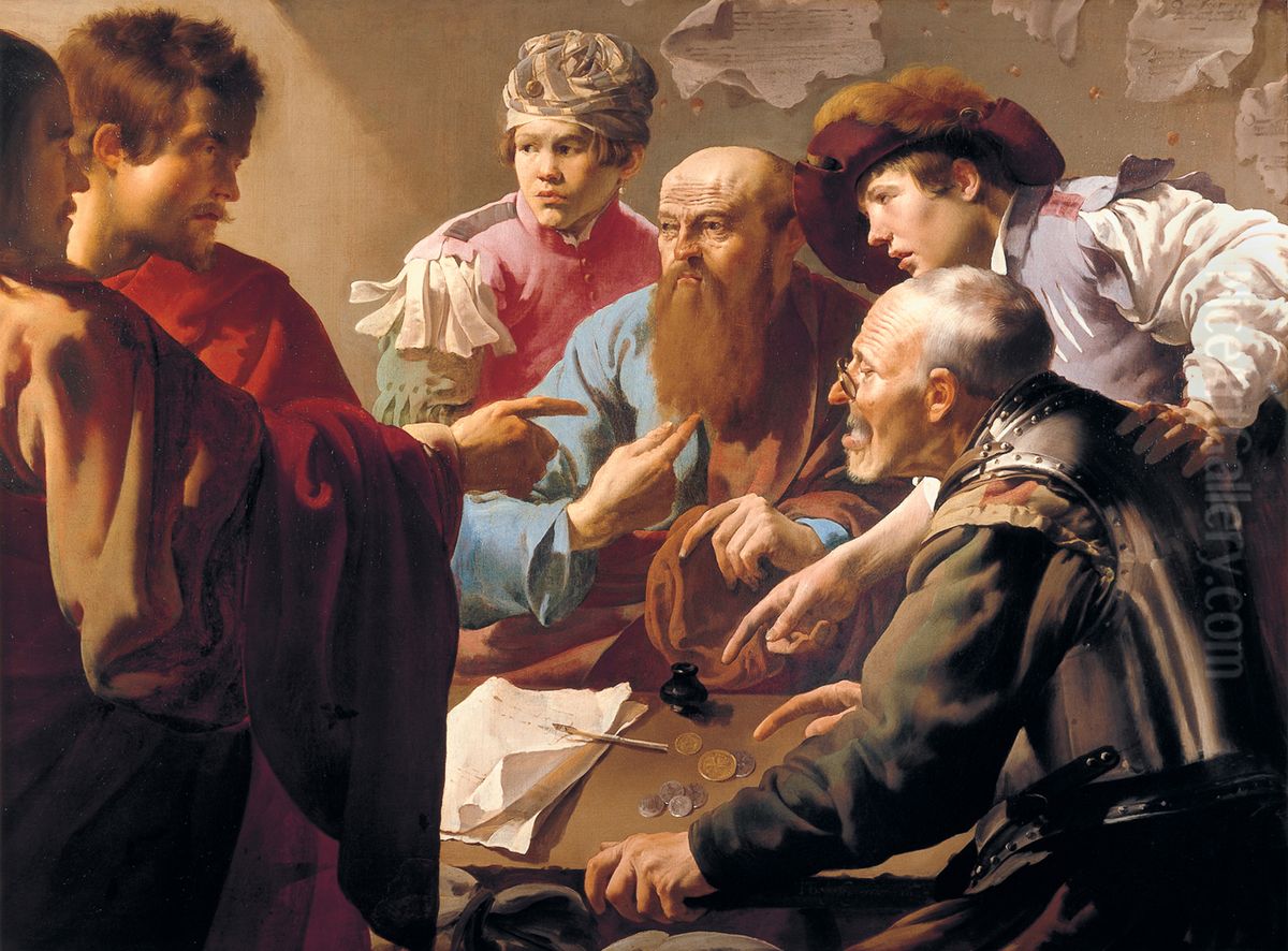 The calling of Saint Matthew Oil Painting by Hendrick Ter Brugghen The calling of Saint Matthew Oil Painting by Hendrick Ter Brugghen
