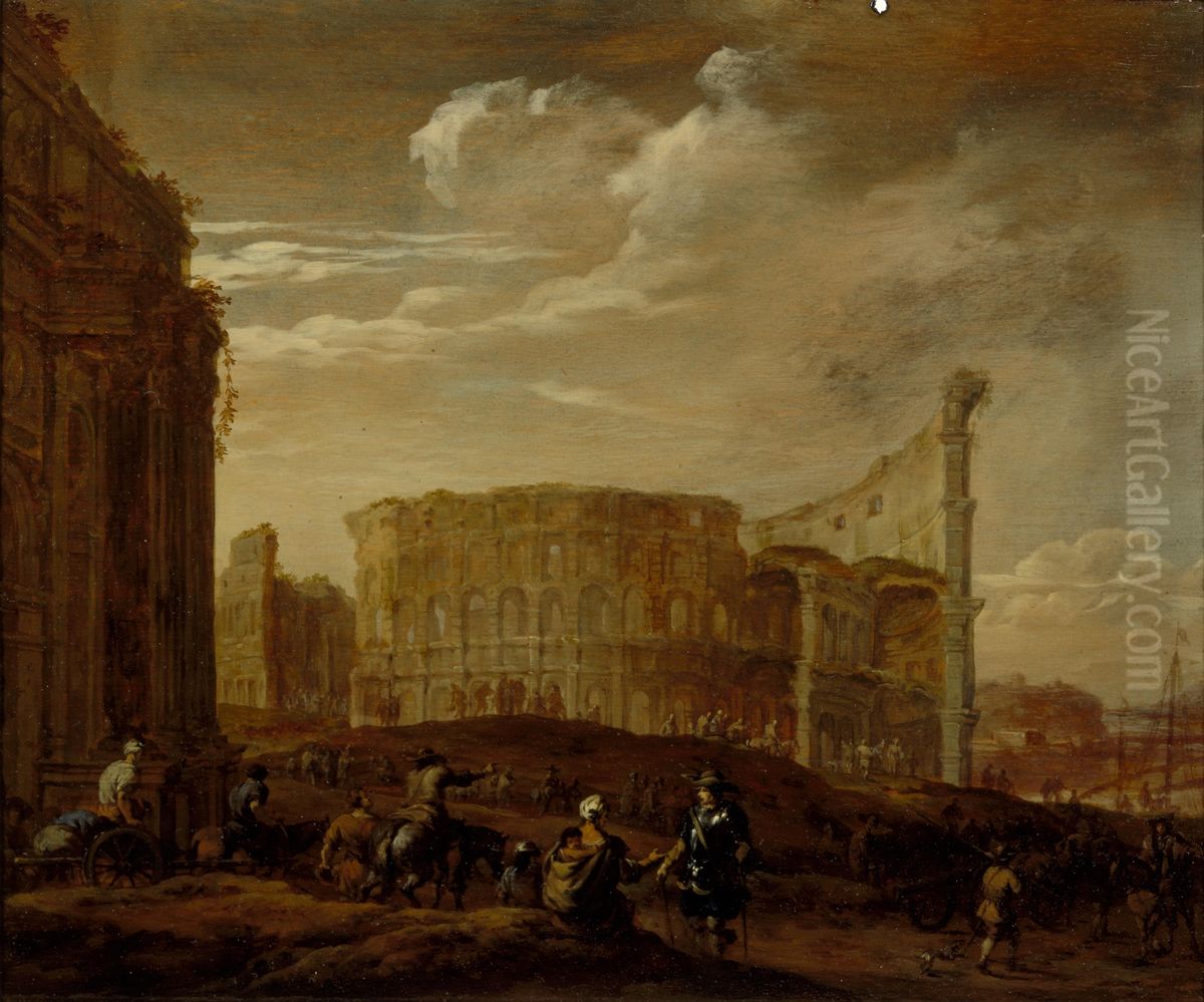 the Colosseum at Rome Oil Painting by Jacob Van Der Ulft the Colosseum at Rome Oil Painting by Jacob Van Der Ulft