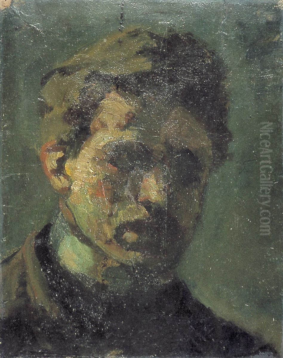 Mannenportret (zelfportret?) Oil Painting by Theo van Doesburg