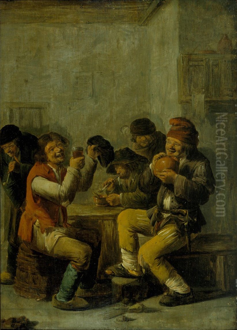 Boerenherberg Oil Painting by Andries Both