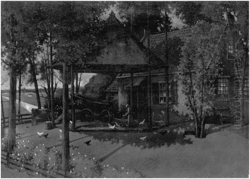 Boerenplaats Oil Painting by Eduard Karsen