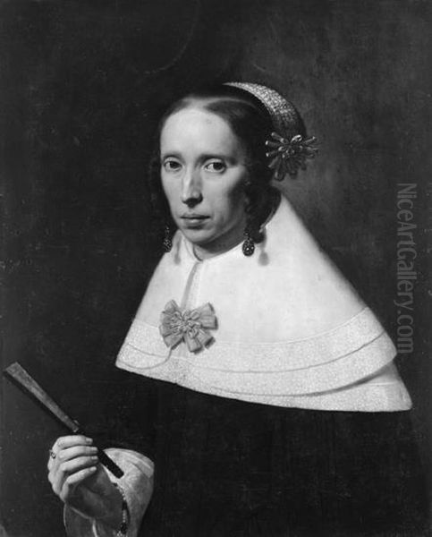 Portrait of an unknown woman Oil Painting by Jan Van Bijlert