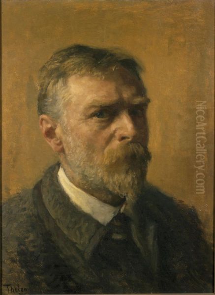 Zelfportret Oil Painting by Willem Bastiaan Tholen