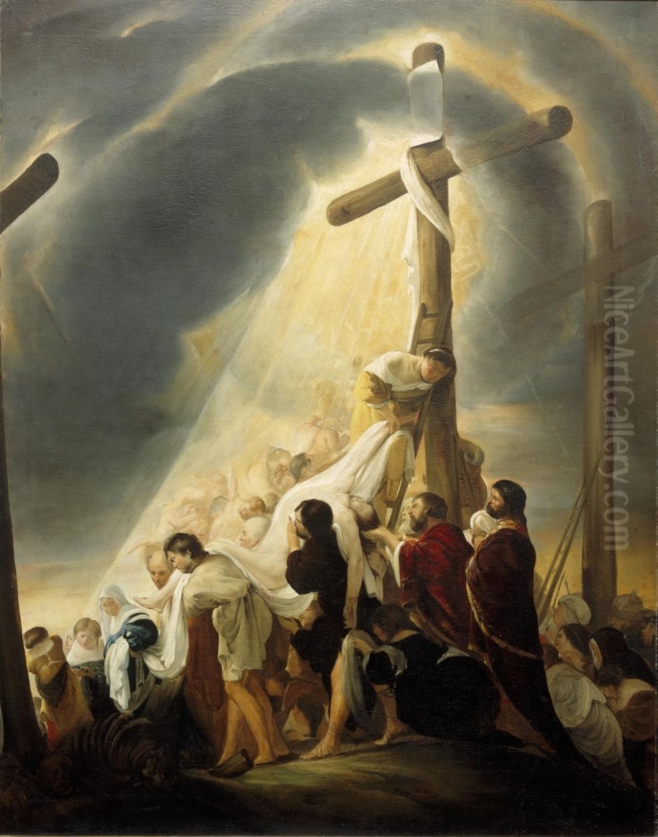 The Descent from the Cross Oil Painting by Paulus Bor