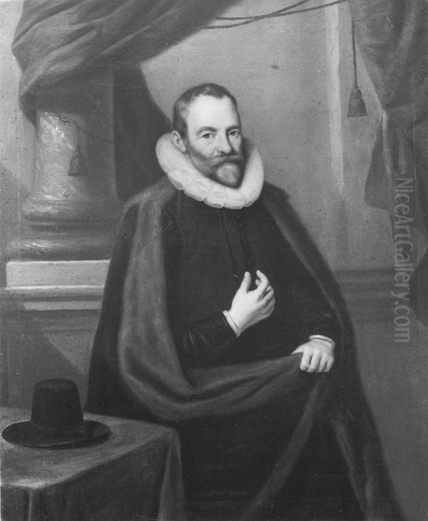 Portret van Hans Martens (1555-1613) Oil Painting by Jan Maurits Quinkhard