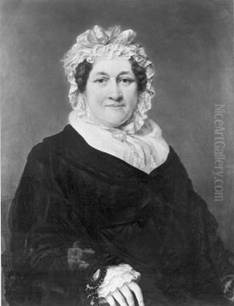 Portret van Johanna Henrietta Antonia Strick van Linschoten (1769-1837), echtgenote van David Johan Martens Oil Painting by Pieter Christoffel Wonder
