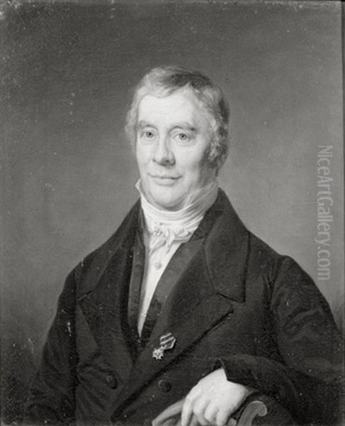 Portret van Carel Joseph van der Muelen (1782-1844) Oil Painting by Johan Heinrich Neuman