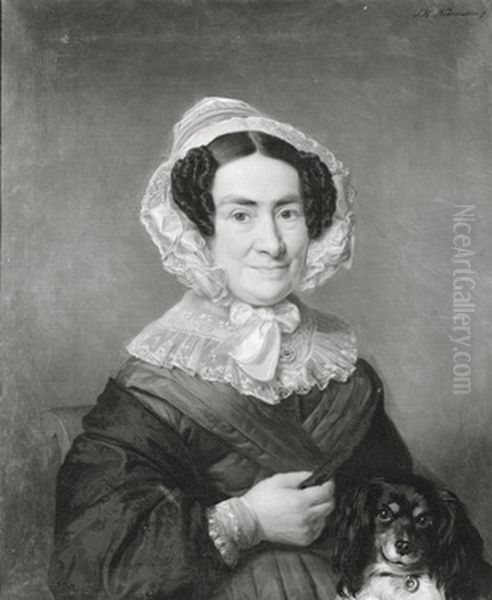 Portret van Maria Henriette van der Muelen (1785-1855), echtgenote van Carel Joseph van der Muelen Oil Painting by Johan Heinrich Neuman