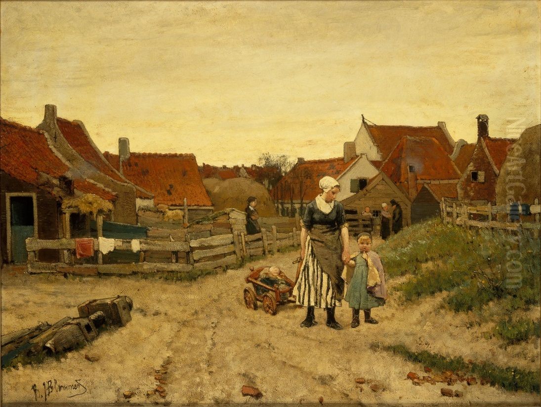 Gezicht op Scheveningen Oil Painting by Bernard Blommers