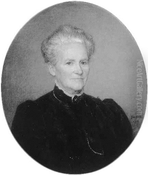 Portret van Albertine Christine Gewin-Van Woensel Kooy Oil Painting by Jan Veth