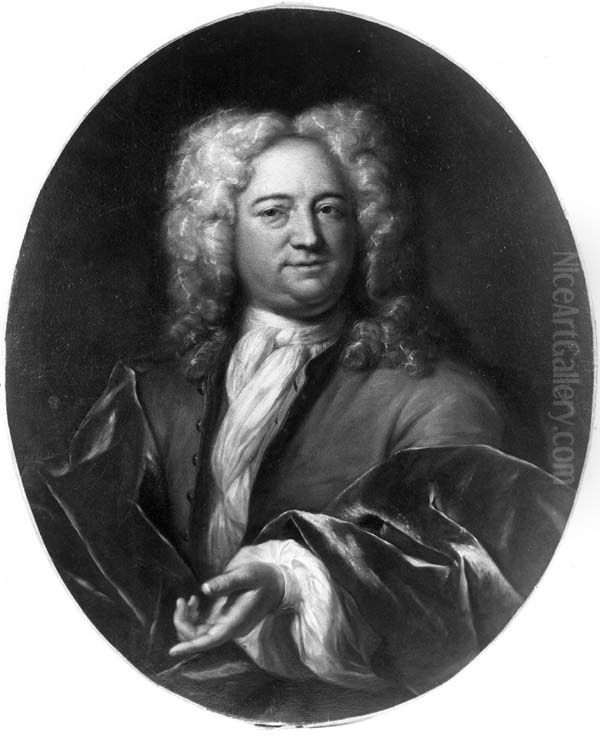 Portret van Johannes van Buuren (1648-1756?) Oil Painting by Jan Maurits Quinkhard