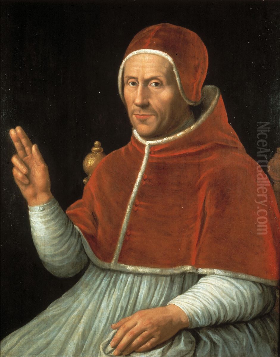 Portret van Adriaan Florisz. Boeyens (1459-1523) als paus Adrianus VI Oil Painting by Jan Van Scorel