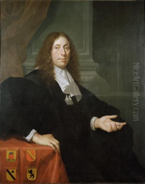Portrait of Lambert van Velthuysen (1622-1685). Oil Painting by Johannes van Wijckersloot