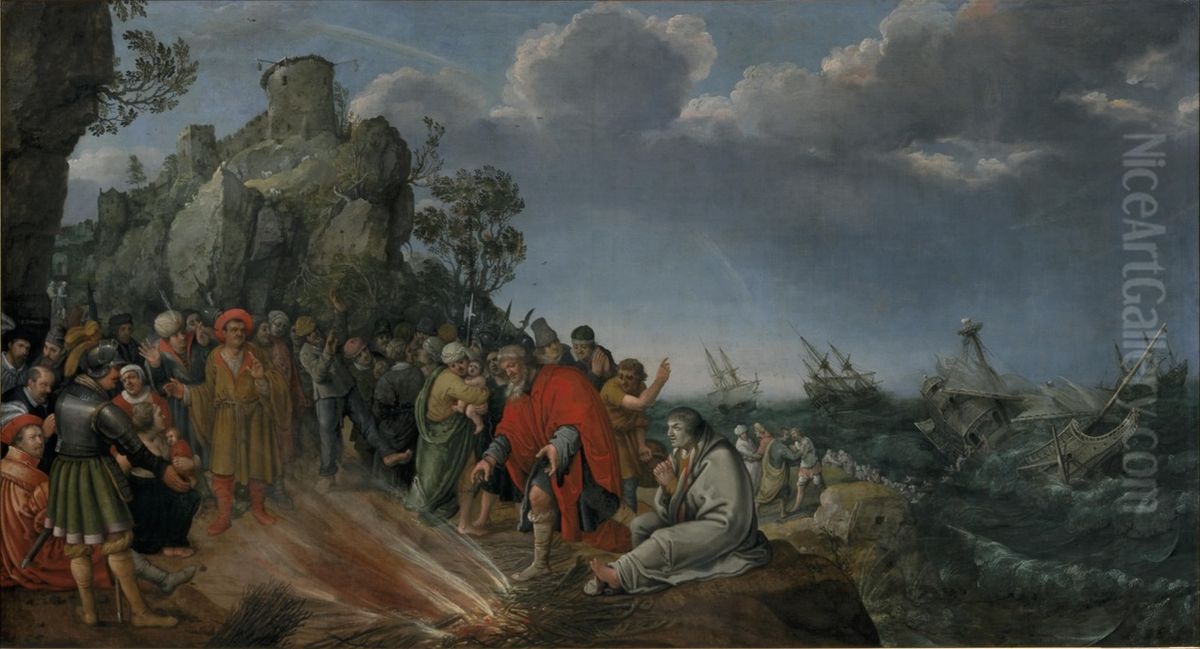 Paulus op Malta Oil Painting by Adam Willaerts