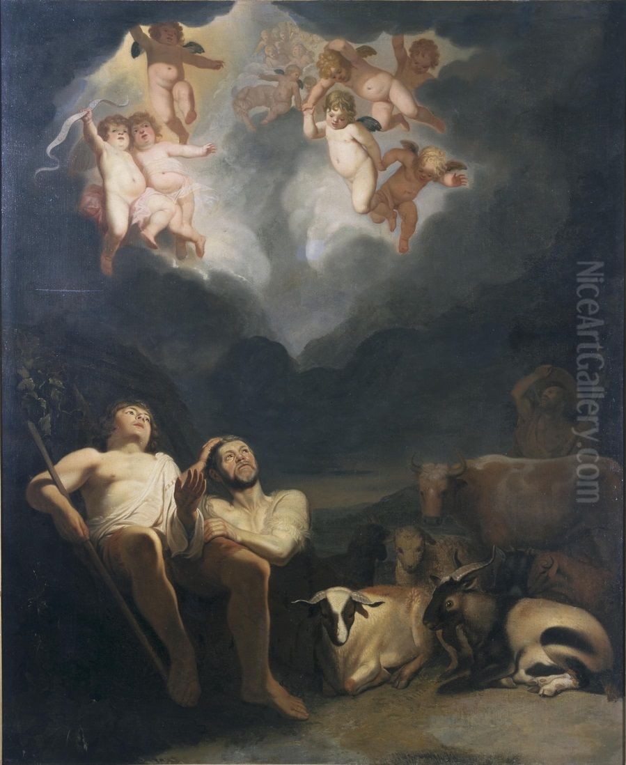 The annunciation to the shepherds Oil Painting by Abraham Willaerts