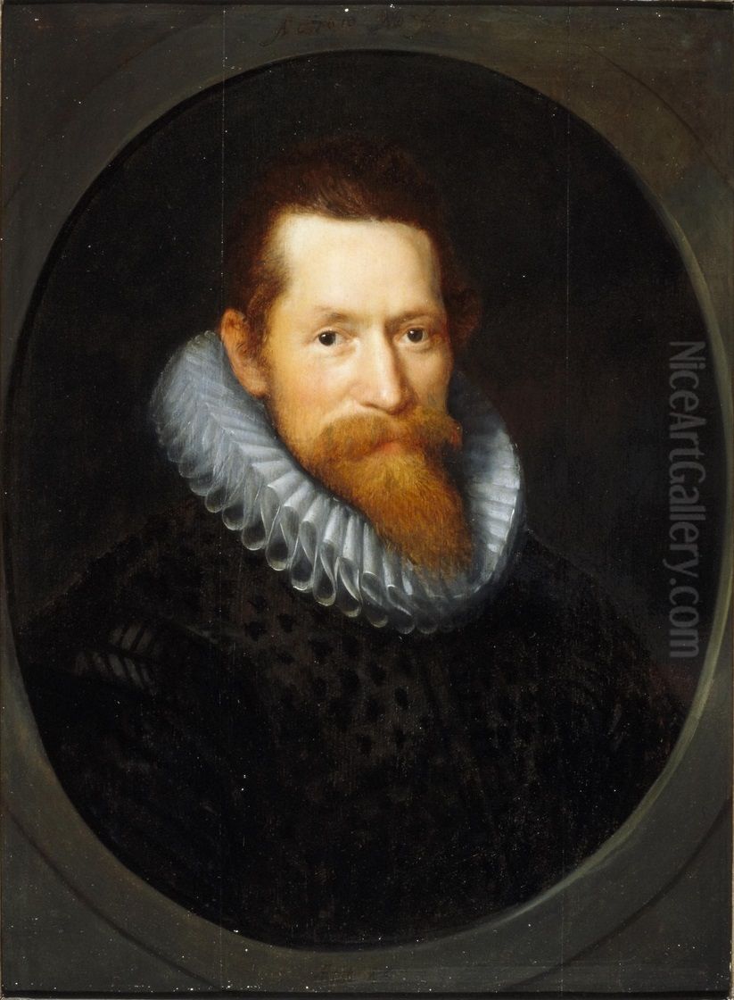 Portrait of Arnout van Buchell (1565-1641) Oil Painting by Paulus Moreelse