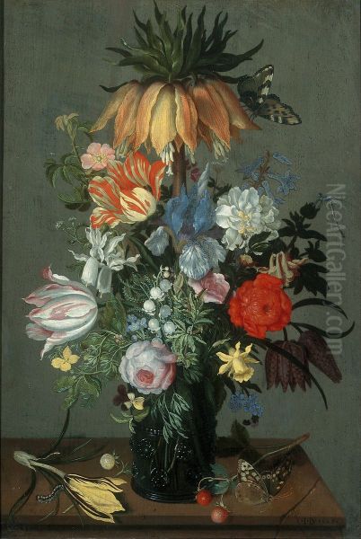 Flower Still Life with Crown Imperial Oil Painting by Johannes Bosschaert