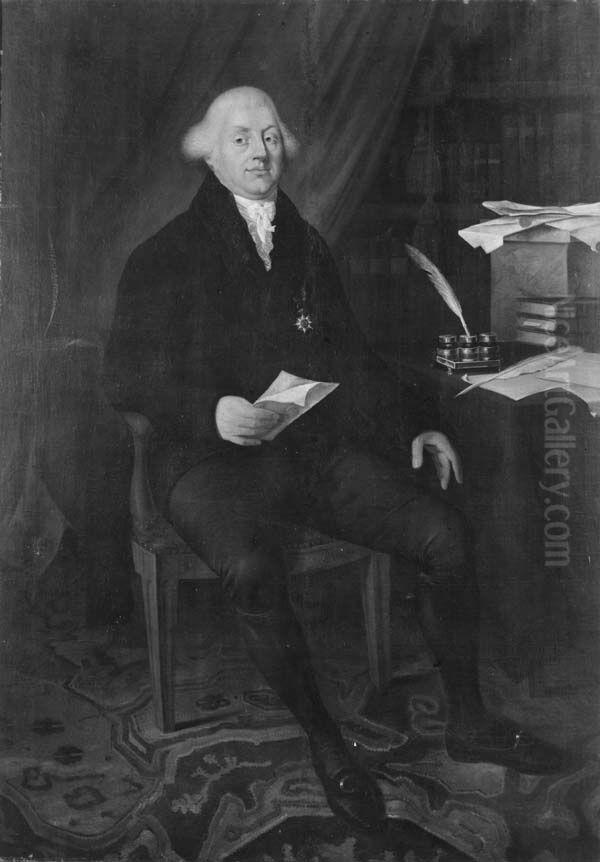 Portrait of Jan Hinlopen (1759-1808) Oil Painting by Johann Baptist Scheffer