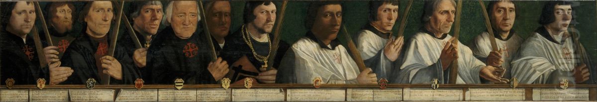 Portretten van twaalf leden van de Utrechtse Jeruzalembroederschap Oil Painting by Jan Van Scorel Portretten van twaalf leden van de Utrechtse Jeruzalembroederschap Oil Painting by Jan Van Scorel