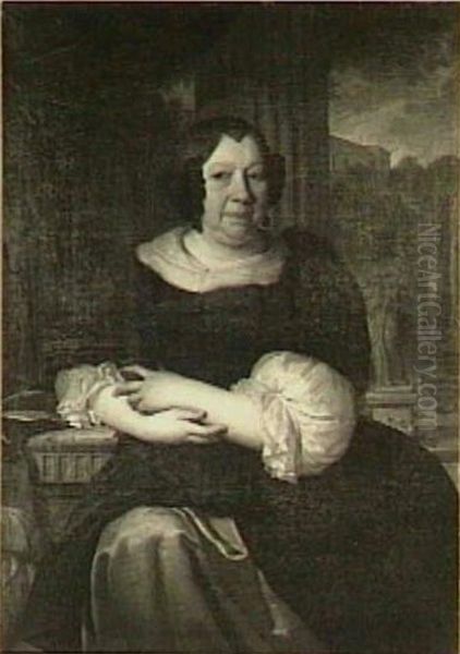 Portrait of Susanna Calendrini Oil Painting by Carel de Moor