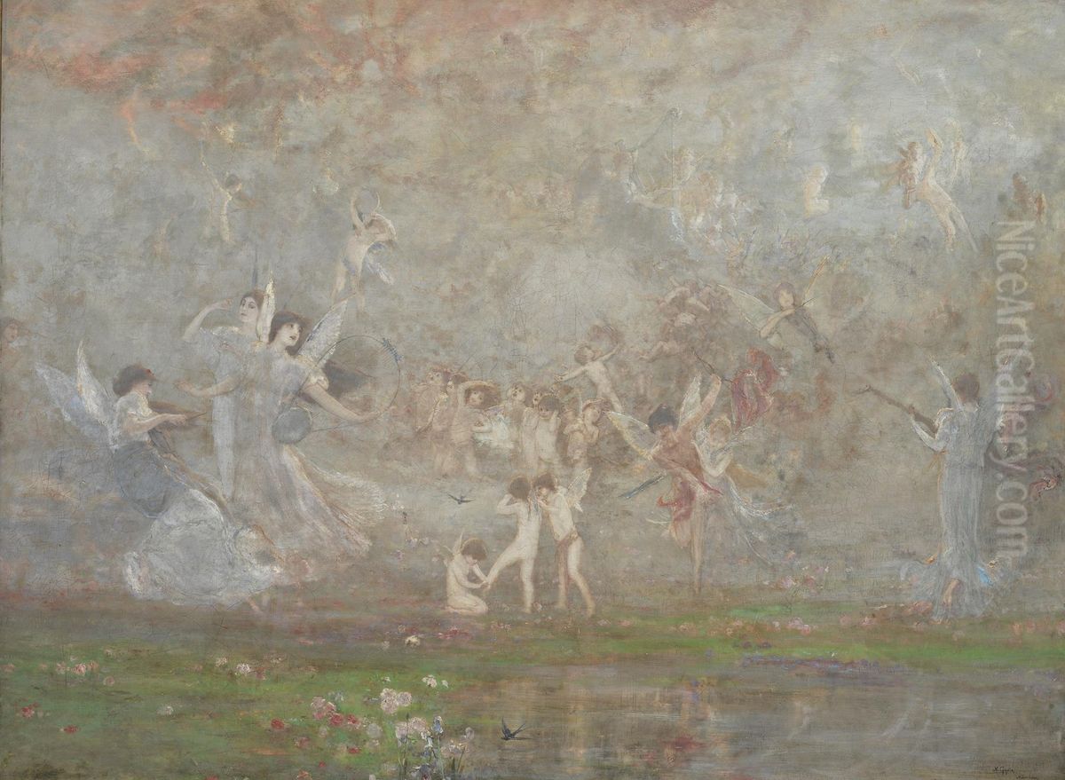 Spring Symphony Oil Painting by Nikolaos Gyzis